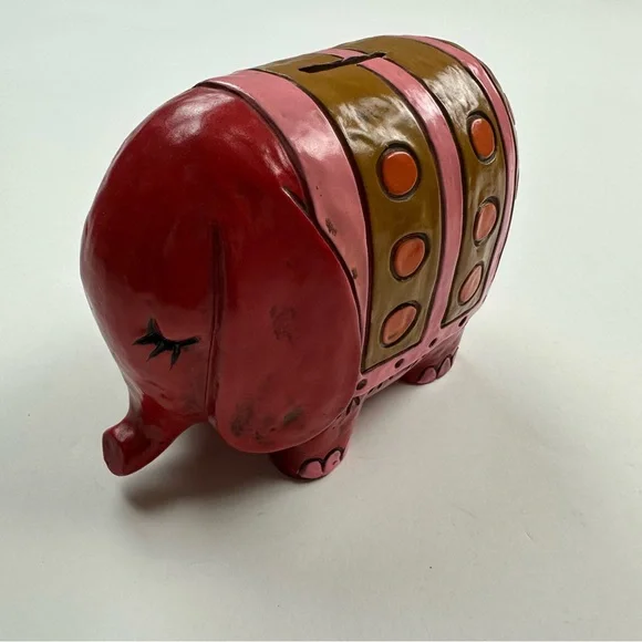 Vintage Pride Creation 60’s-70’s Mod Kitschy Retro Elephant Money Bank